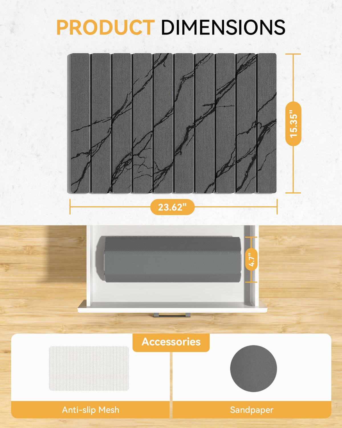 Yofidra Stone Dish Drying Mat for Kitchen Counter, Quick Dry Absorbent