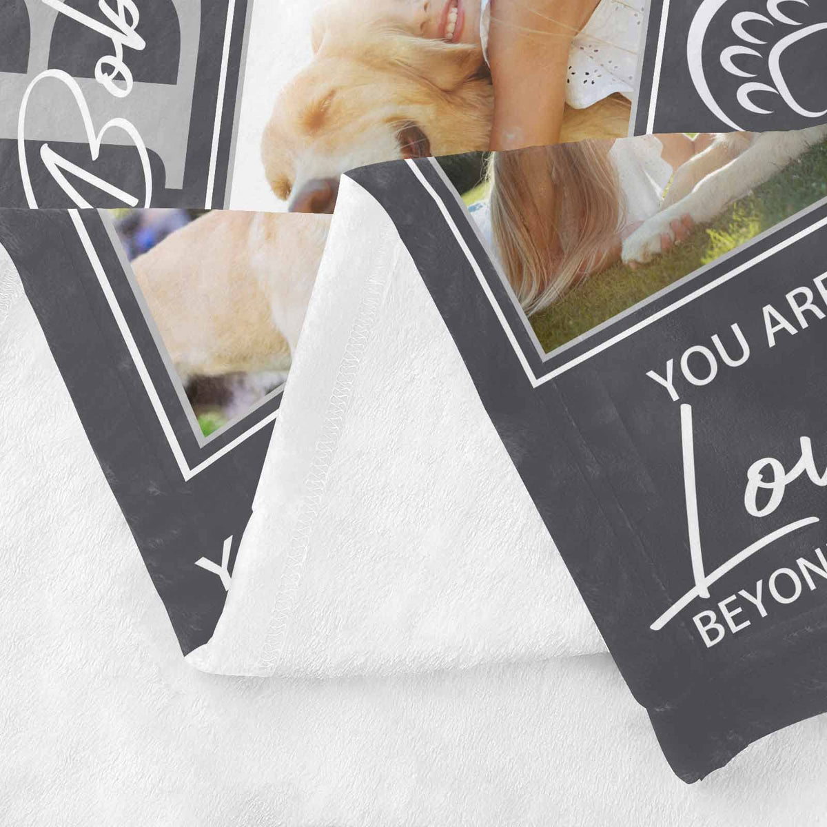 Custom Blanket with Dog Picture Name Personalized Text Blanket Photo Collage Memorial Gift Loss Dog Sympathy Remembrance Gift for Pet Lover Pet Memorial Gifts for Dogs