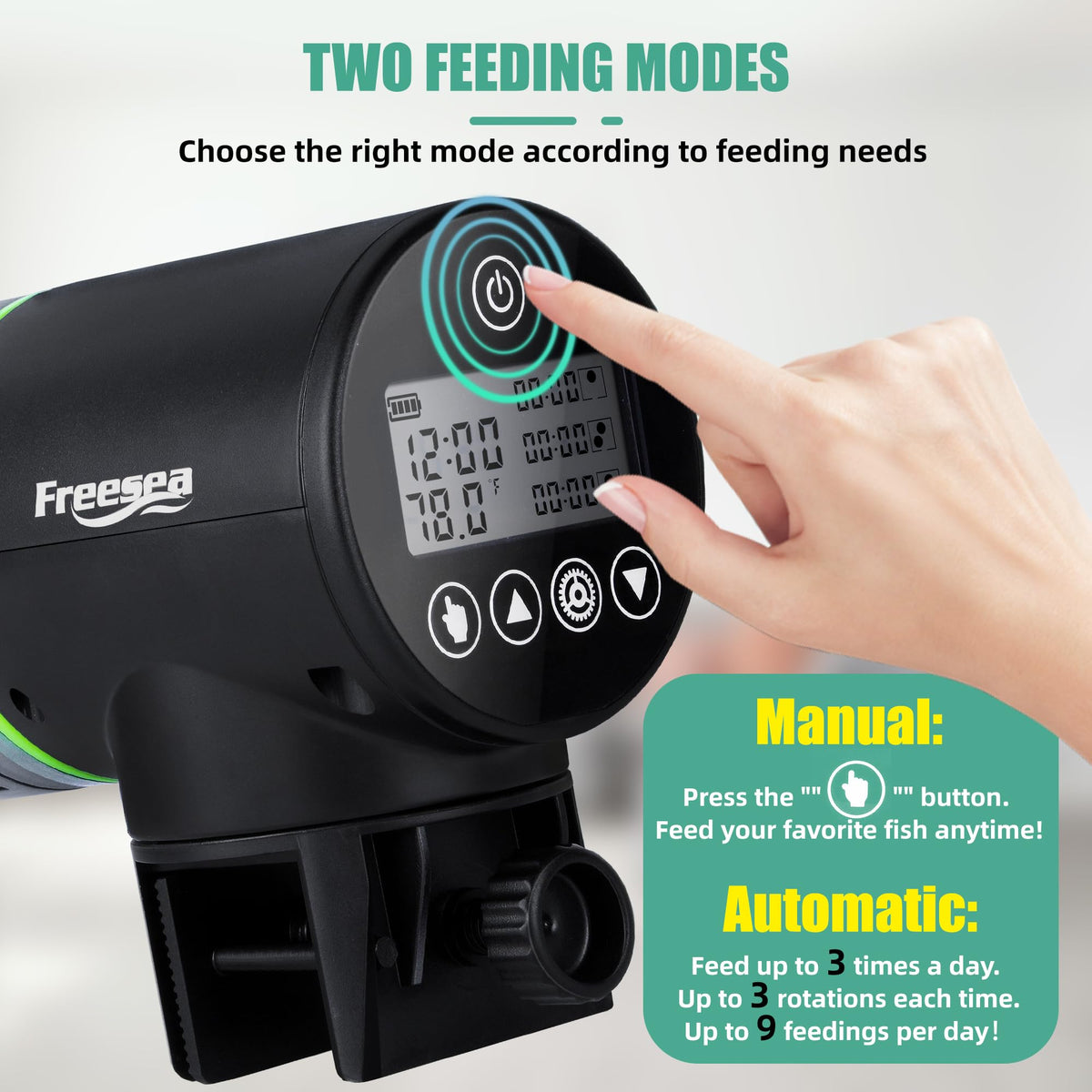 FREESEA Aquarium Automatic Fish Feeder: Programmable Dispenser