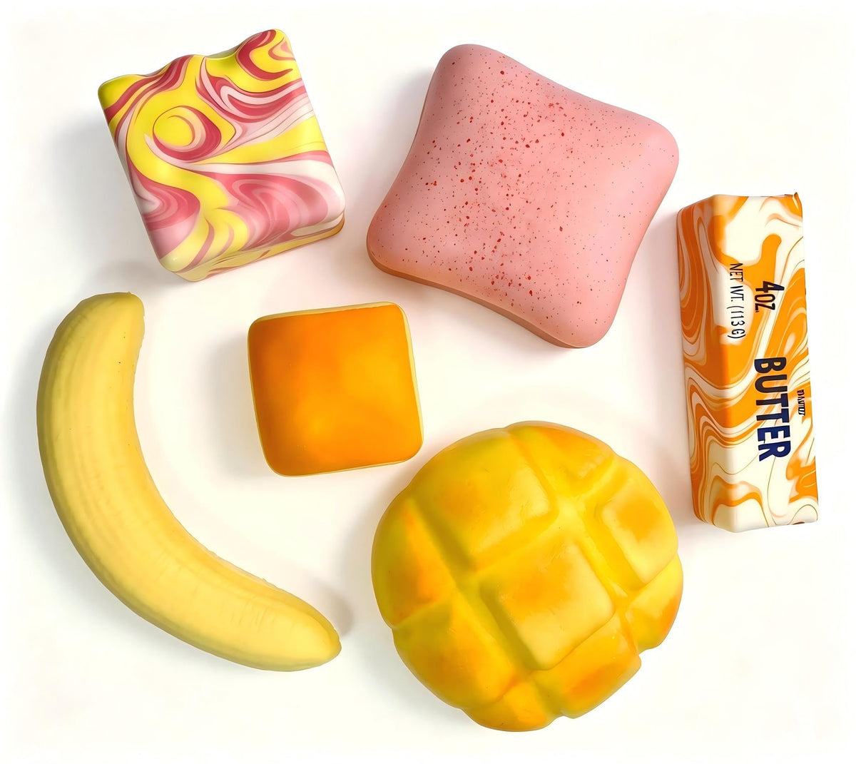 iCGOQF Bulk Slow Rise Foam Realistic Food Squishy Toys 6 Pack