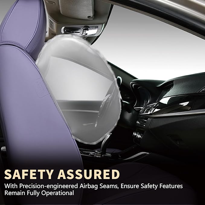 FLORICH Car Seat Covers, Premium Leatherette Car Seat Covers Front Seats, Automotive Vehicle Seat Cushions, Waterproof Seat Protectors for Sedans Cars SUV Trucks, Purple