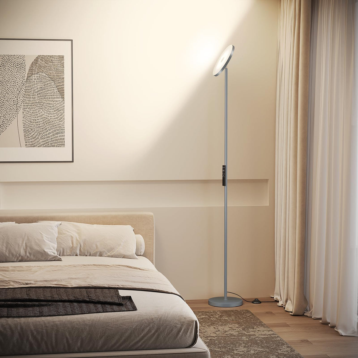 SUNMORY Floor Lamps for Living Room，LED Standing Lamp with Remote Control