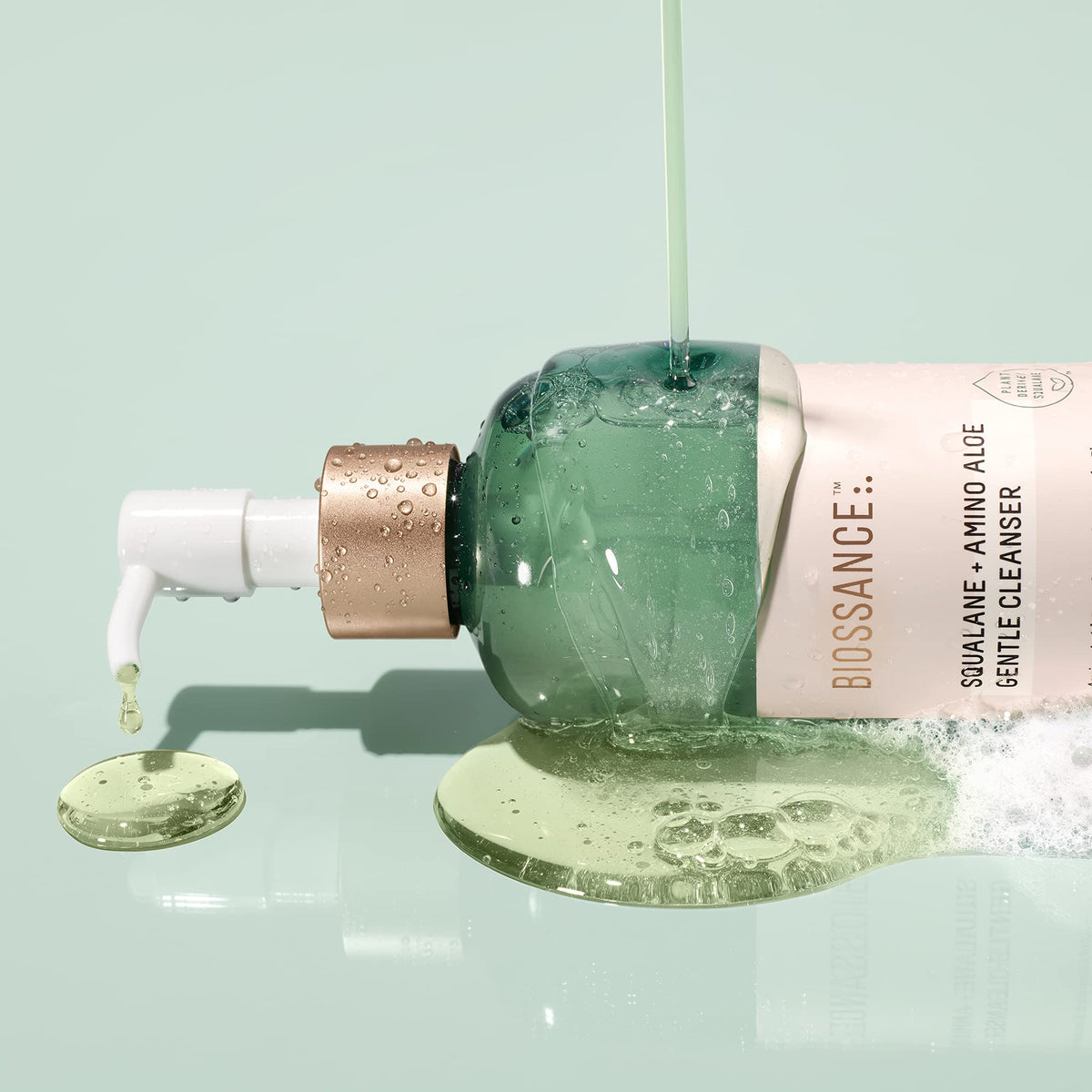 BIOSSANCE Squalane + Amino Aloe Gentle Face Wash - Foaming Cleanser Gel