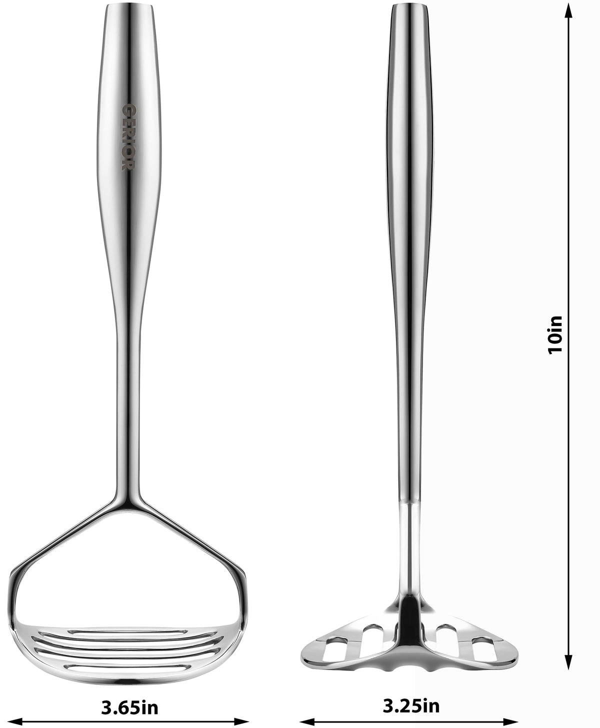 Potato Masher Stainless Steel 304 Heavy Duty for Mashed Potatoes, Avocado