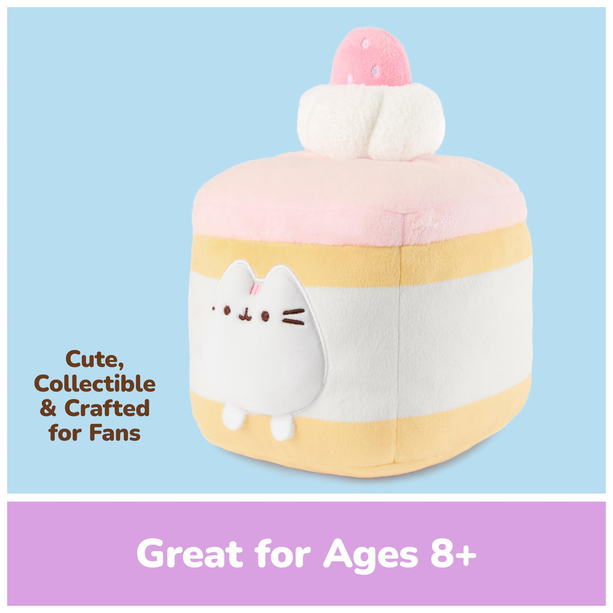 GUND Pusheen Strawberry Sponge Cake 6-Inch Plush Toy for Ages 8+