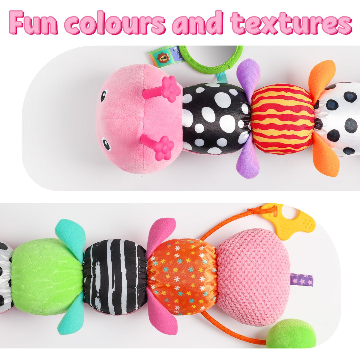 LIGHTDESIRE Baby Toys Musical Caterpillar Soft Infant Toys Stuffed Animals