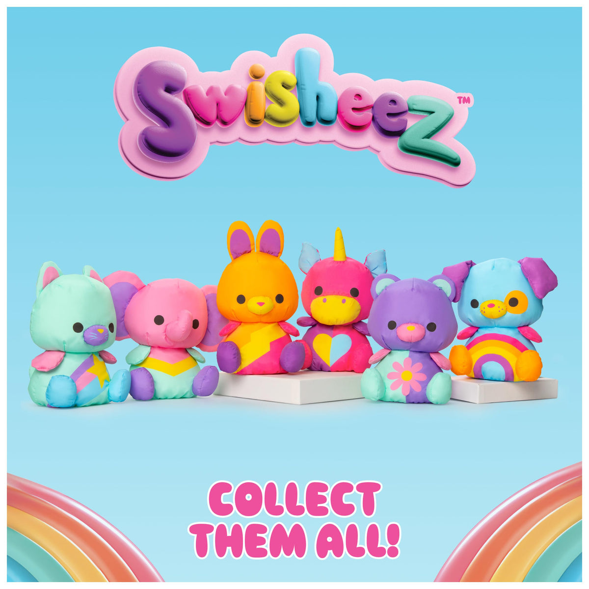 Swisheez Jemah Unicorn Retro-Inspired 7-Inch Stuffed Animal for Ages 3+