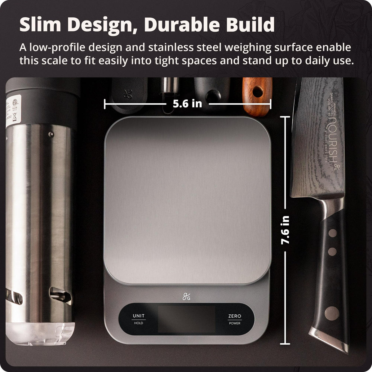 Greater Goods Digital Food Scale for Kitchen & Baking, 22lb High Capacity