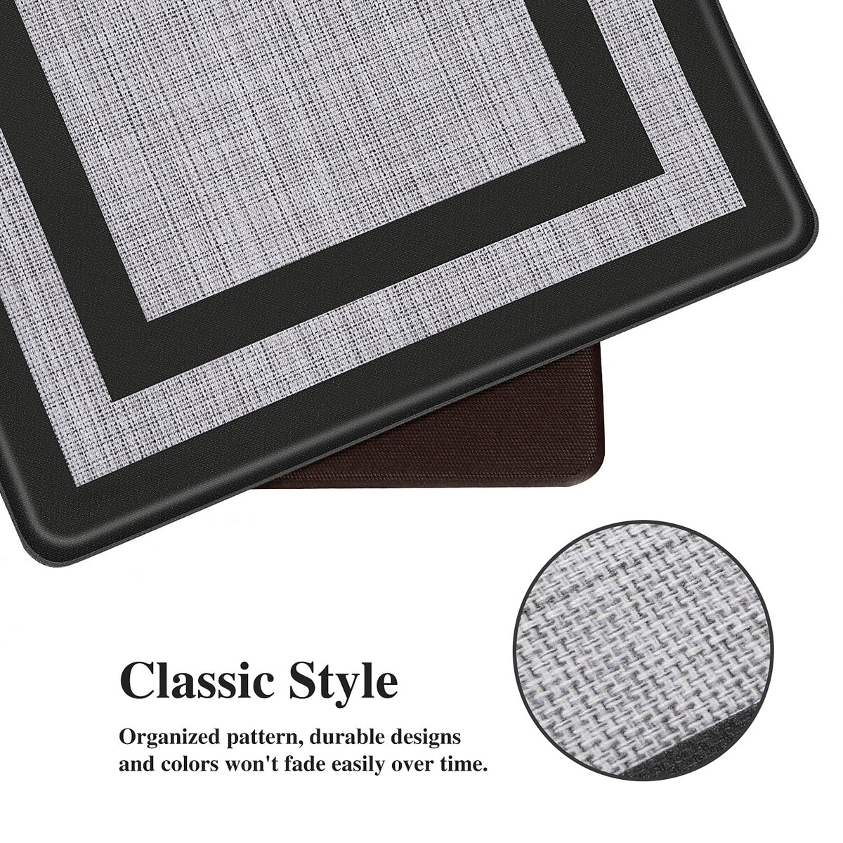 Mattitude Kitchen Mats Set of 2,Cushioned Anti-Fatigue Non-Skid Rug Sets