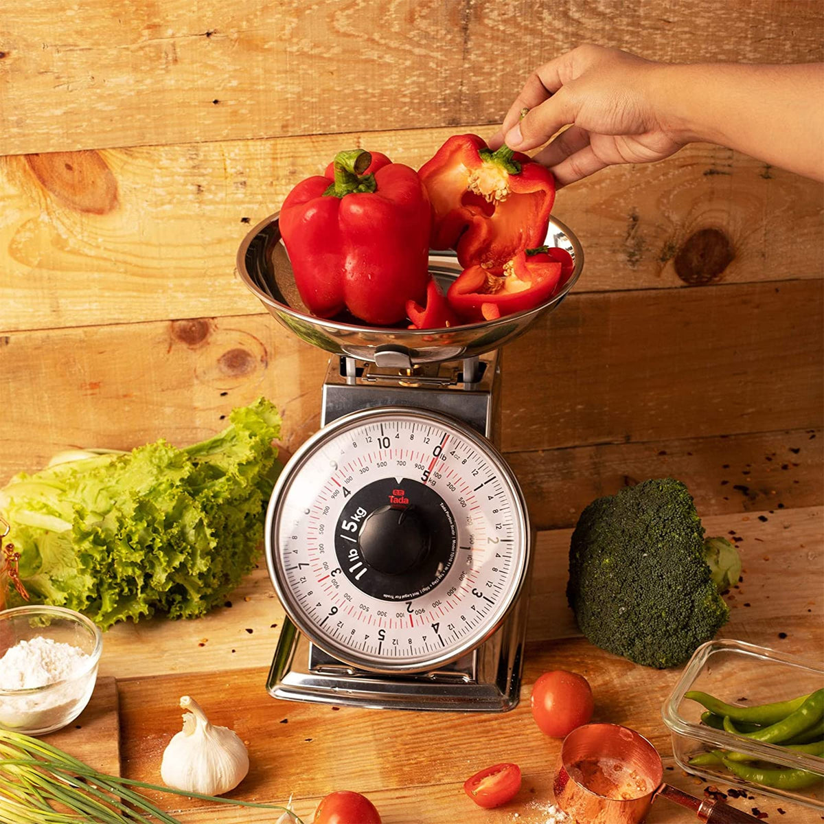Tada 11lb Analog Mechanical Kitchen Weighing Food Scale