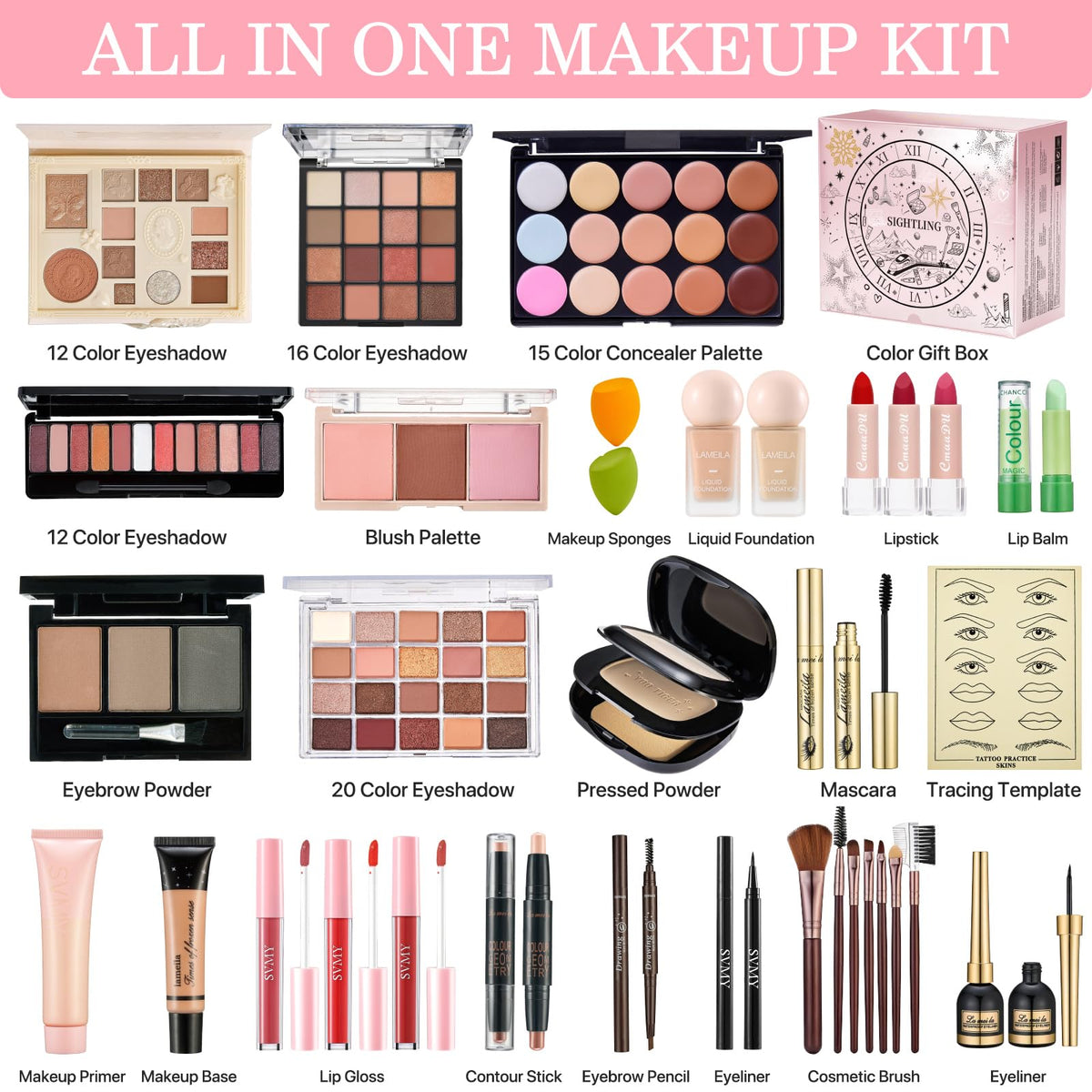 Makeup Kit for Women Full Kit, All In One Makeup Gift Set for Women & Girls