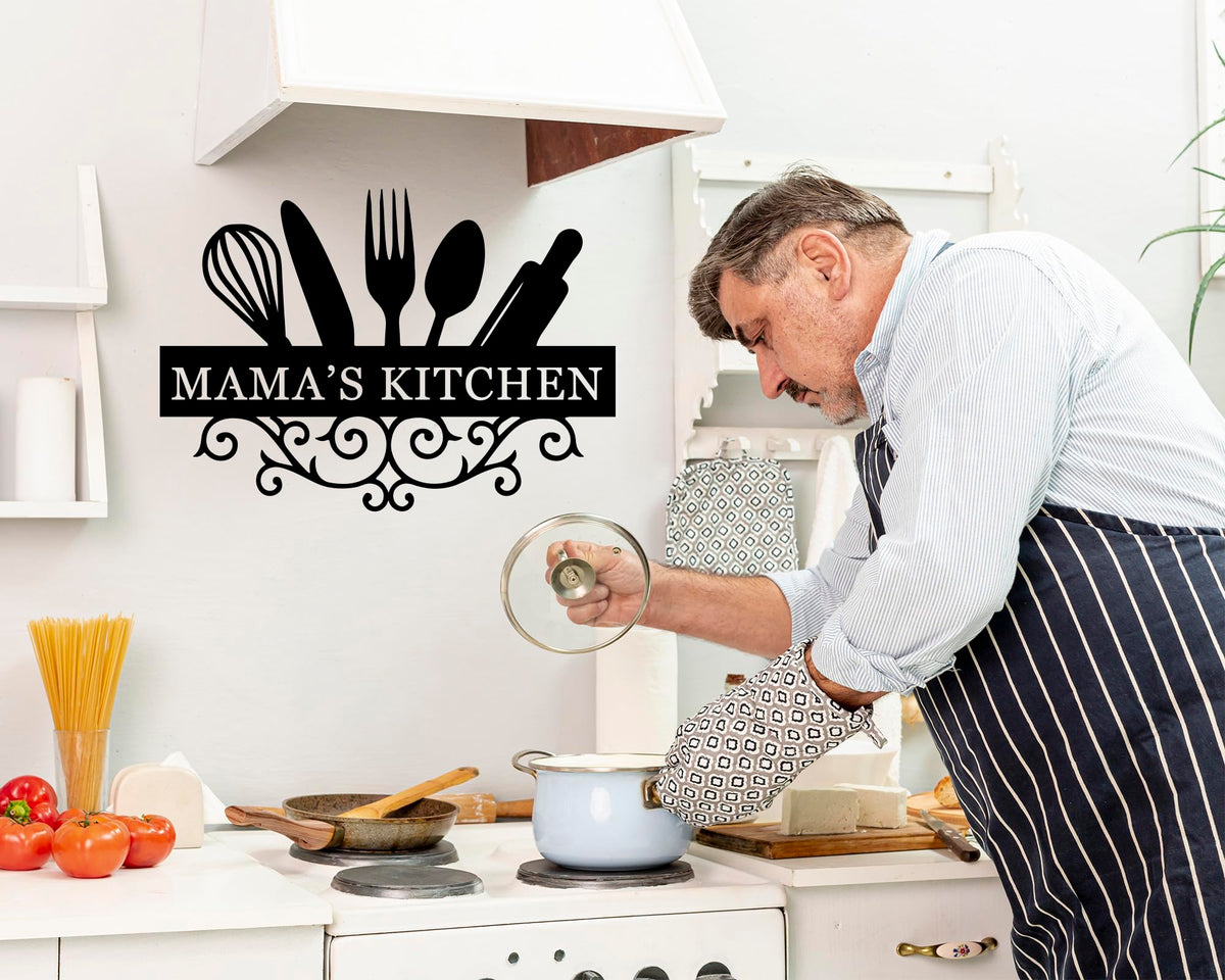 Personalized Kitchen Name Sign, Custom Family Kitchen Sign, Kitchen Wall Decor, Family Name Metal Sign, Housewarming Present, Restaur Home Decor, Kitchen Presents