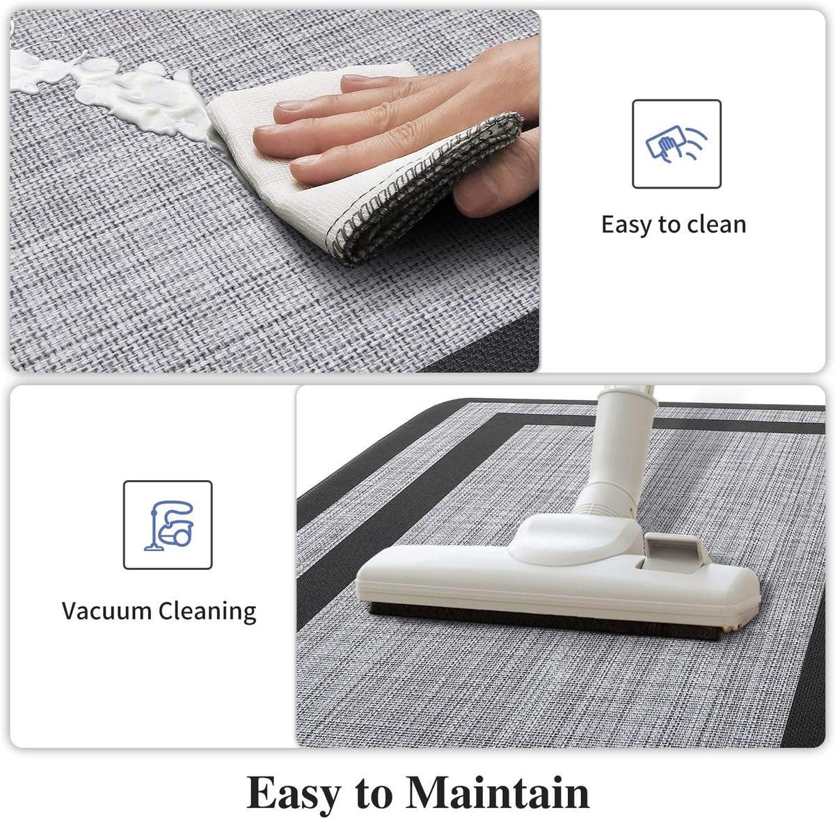 Mattitude Kitchen Mats Set of 2,Cushioned Anti-Fatigue Non-Skid Rug Sets