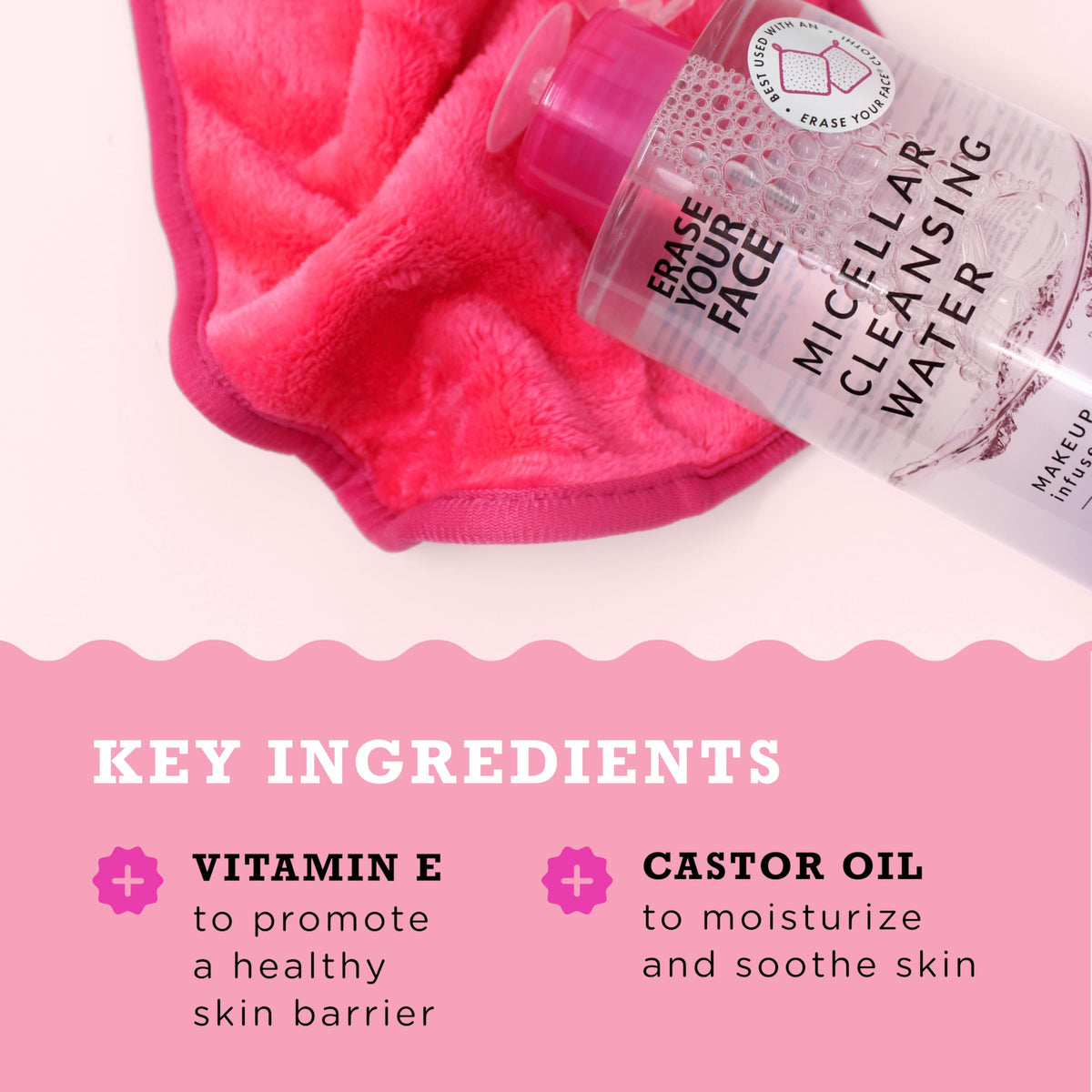 Erase Your Face 50pc Cotton Swabs with Micellar Water