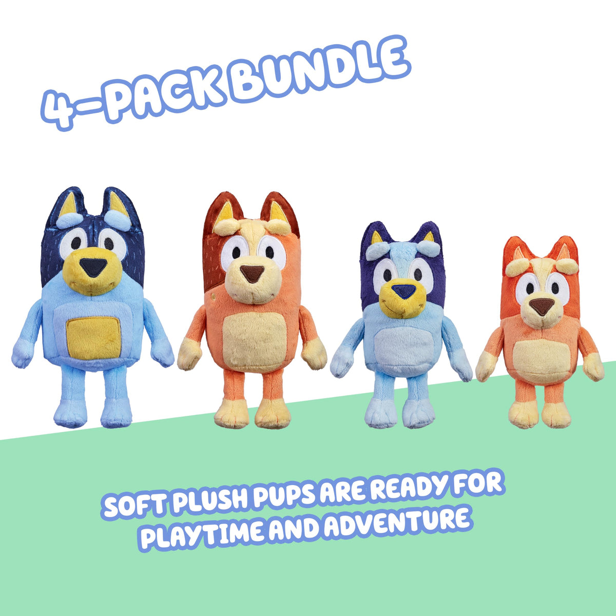 Bluey Heeler Family Stuffed Animal Set of 4, 7-8” Plush Figure Toys