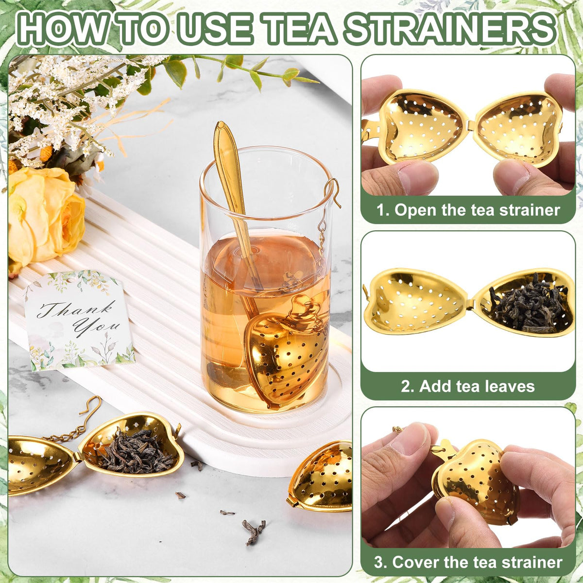 uxcell 25Set Bridal Shower Tea Party Favor Rose Spoon Heart Shape Ball Gold