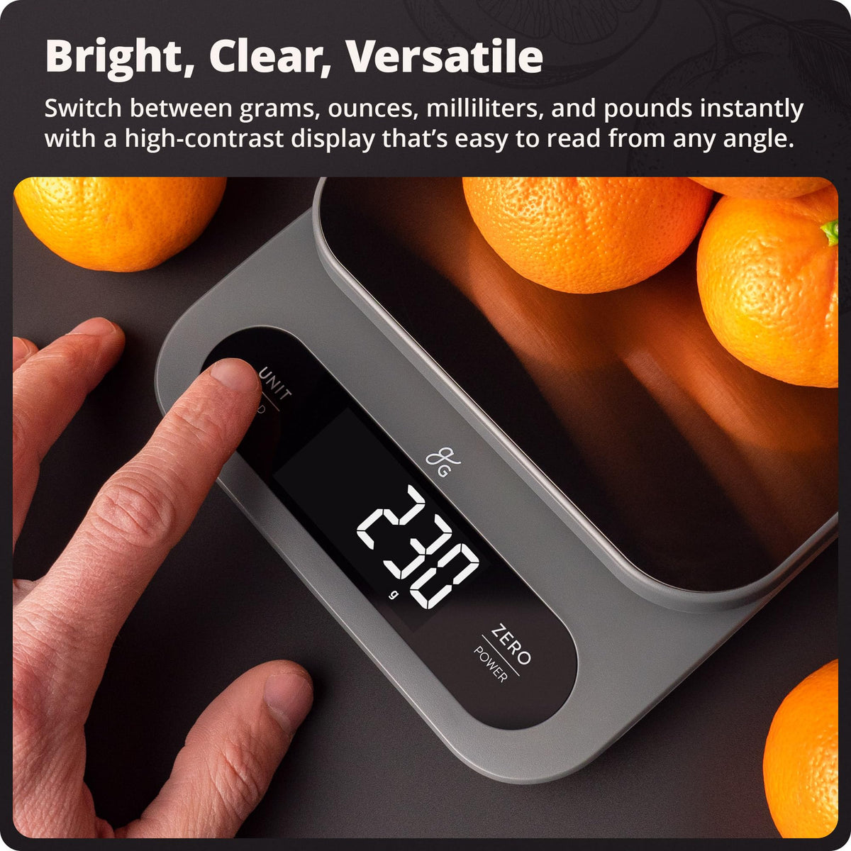 Greater Goods Digital Food Scale for Kitchen & Baking, 22lb High Capacity