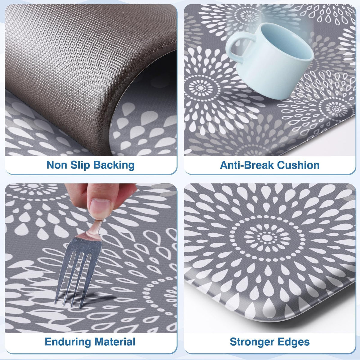 LuxStep Kitchen Mats for Floor,Cushioned Rug Anti-Fatigue for Kitchen Decor