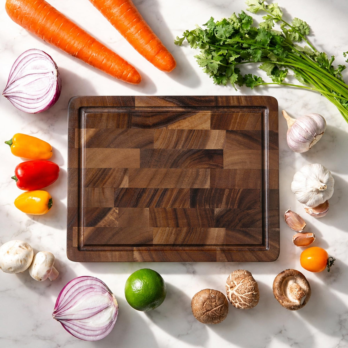 Small Wooden Cutting Board, Mini Walnut Cutting Board for Kitchen