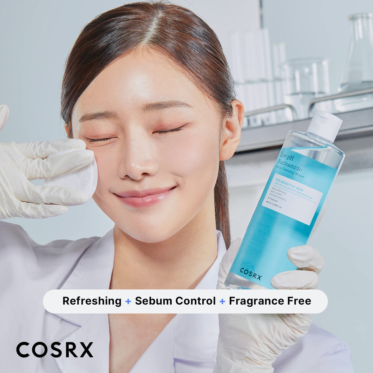 COSRX Low pH Niacinamide Cleansing Water for Sensitive Skin, 13.52 fl.oz