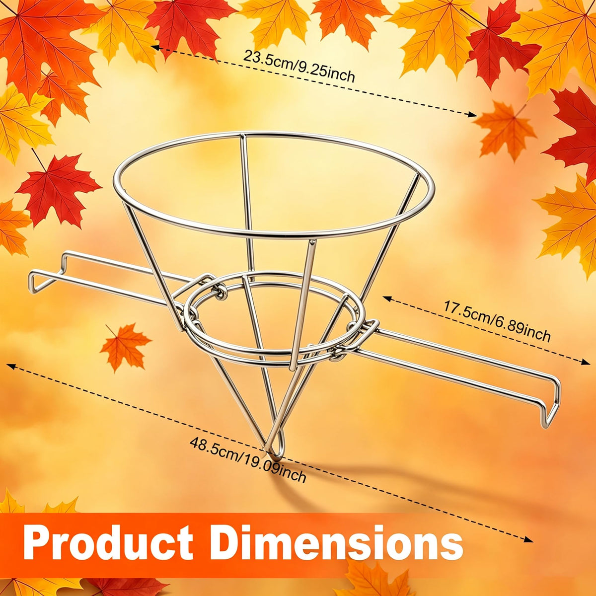 Maple Syrup Filter Holder with 10 Pcs Filter Paper, Oil Strainer with Stand