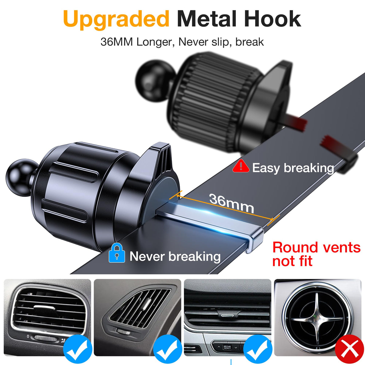 Romuto Phone Holders for Your Car Phone Holder Mount【90+LBS Suction Cup】