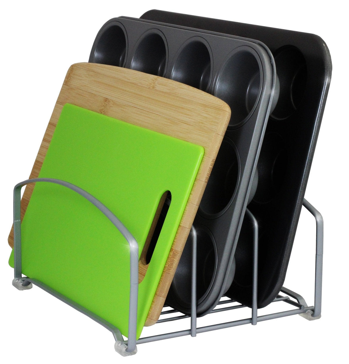 Deco Brothers Cookware Organizer Rack for Kitchen Cabinet, 3 Slot Holder