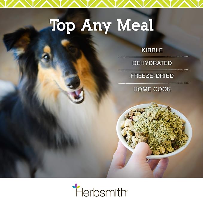 Herbsmith Kibble Seasoning – Freeze Dried Salmon – Dog Food Topper for Picky Eaters - 6.2 oz