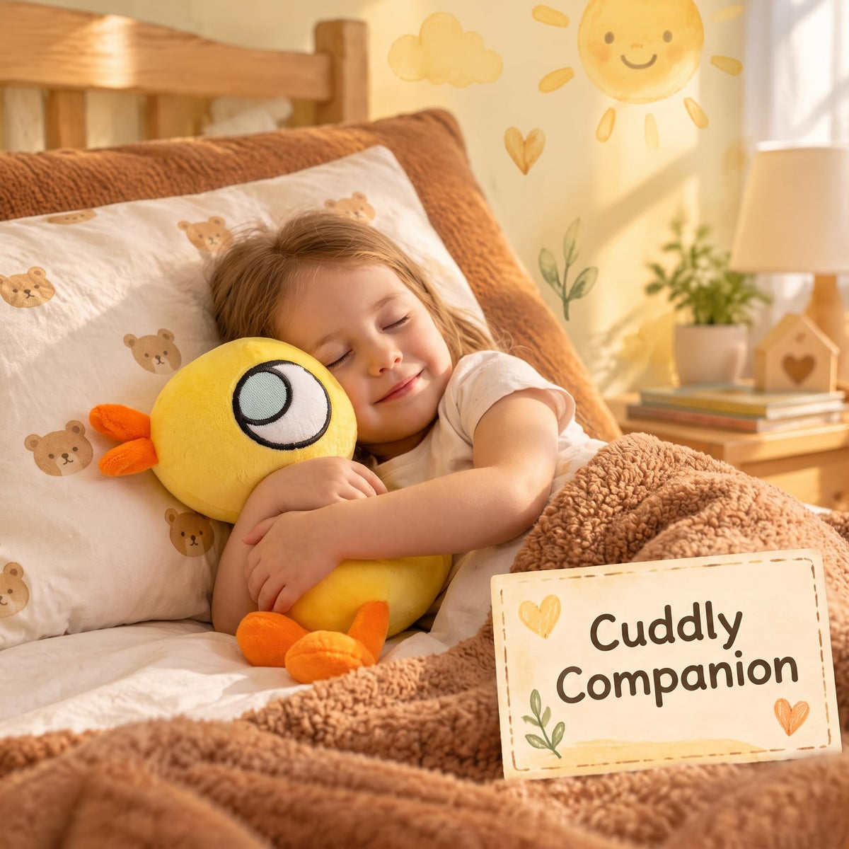 Little Yellow Duck Plush, Pigeon Books Series Soft Stuffed Duckling