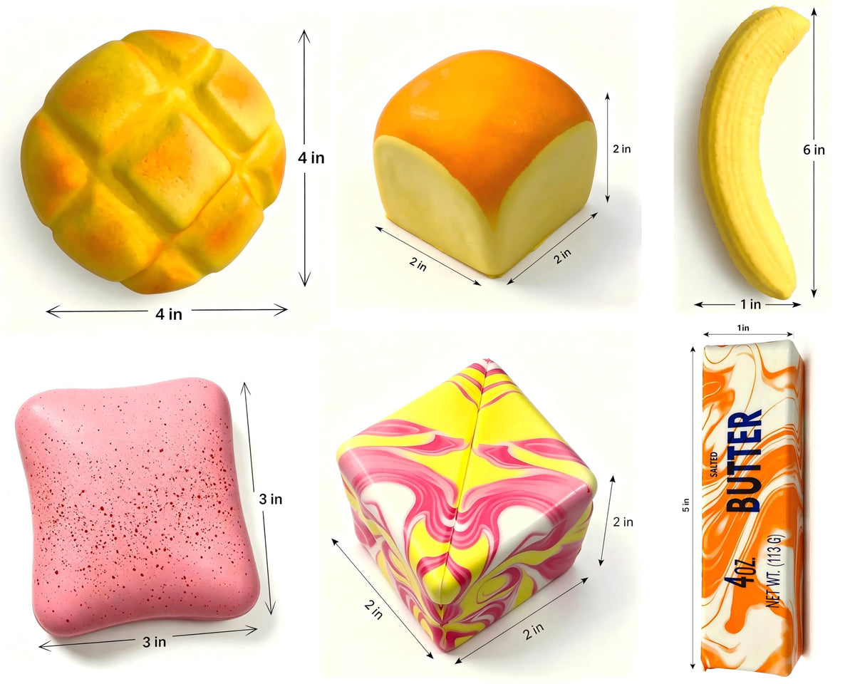 iCGOQF Bulk Slow Rise Foam Realistic Food Squishy Toys 6 Pack