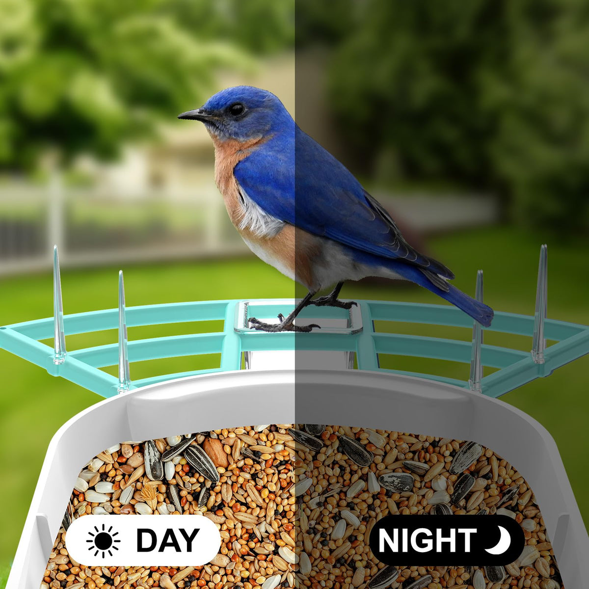 Gyozol Bird Feeder with Camera,WiFi Smart Bird House with Cam Solar Powered
