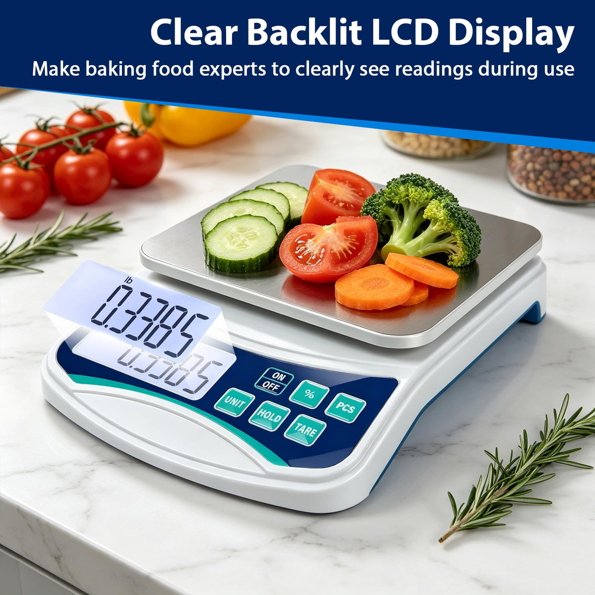 SASVY Large Kitchen Scale 0.1g High Precision, 11lb/5kg Lab Baking Scale