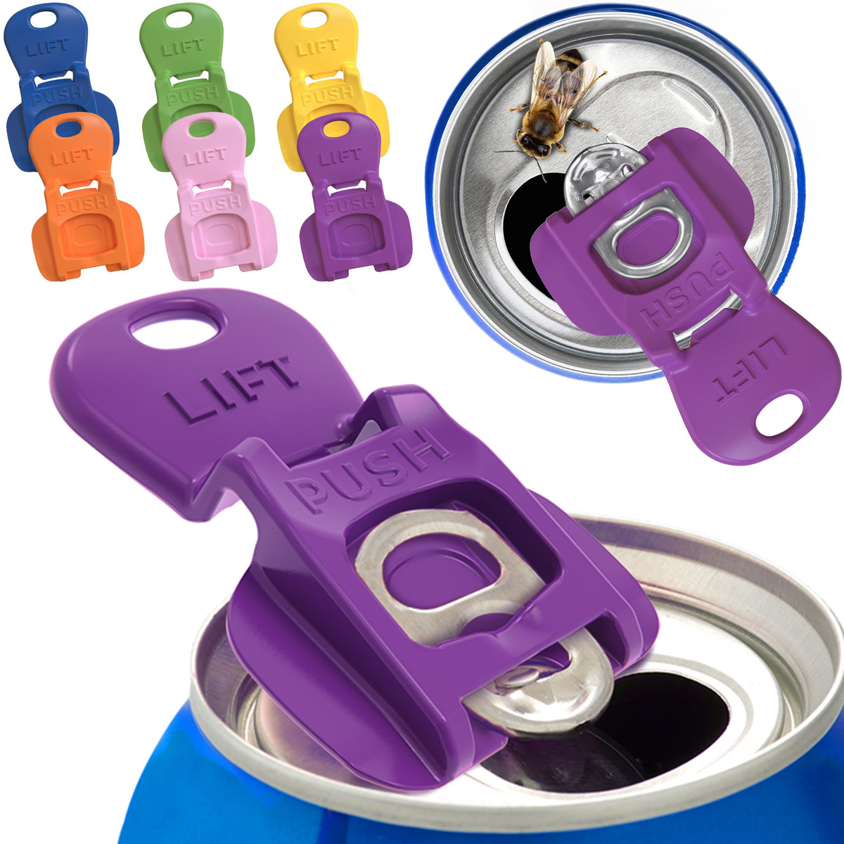 Complete Cover Easy Tab Opener New and Improved 36PK Beverage Barricade 2.0 by Avant Grub. Colorful Drink Can Protector Cap for Soda, Beer, Coke Shields From Bugs, Bees, Dust at the Party, BBQ, Beach