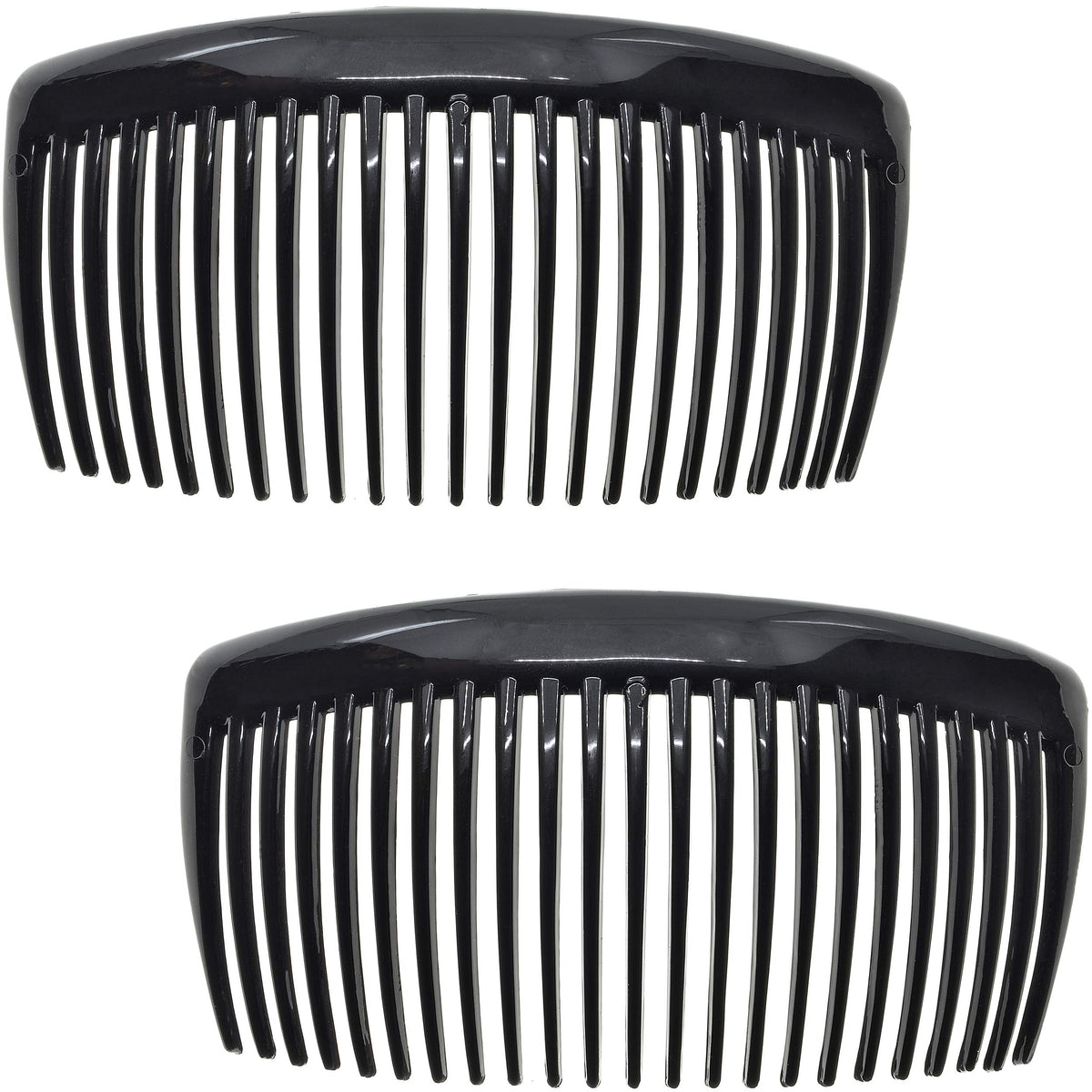 Camila Paris Cp2910 French Side Combs Large Curved, Black French Twist Hair Combs Decorative, Strong Hold Hair Clips For Women B