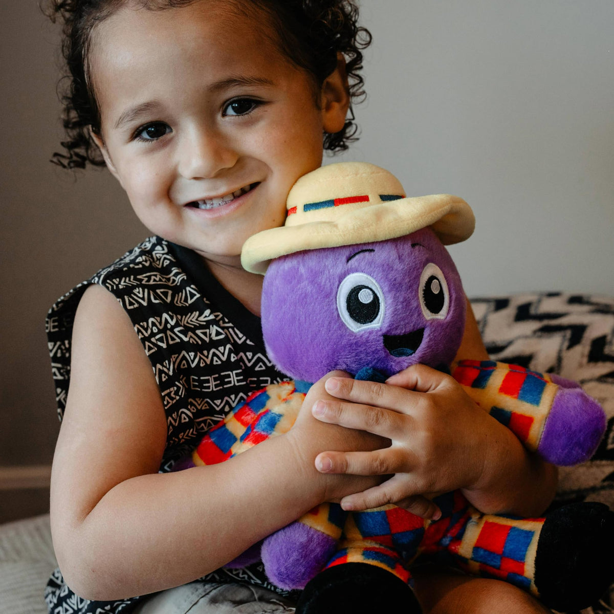 The Wiggles Henry the Octopus Plush Toy 25cm, Stuffed Animal with Hat
