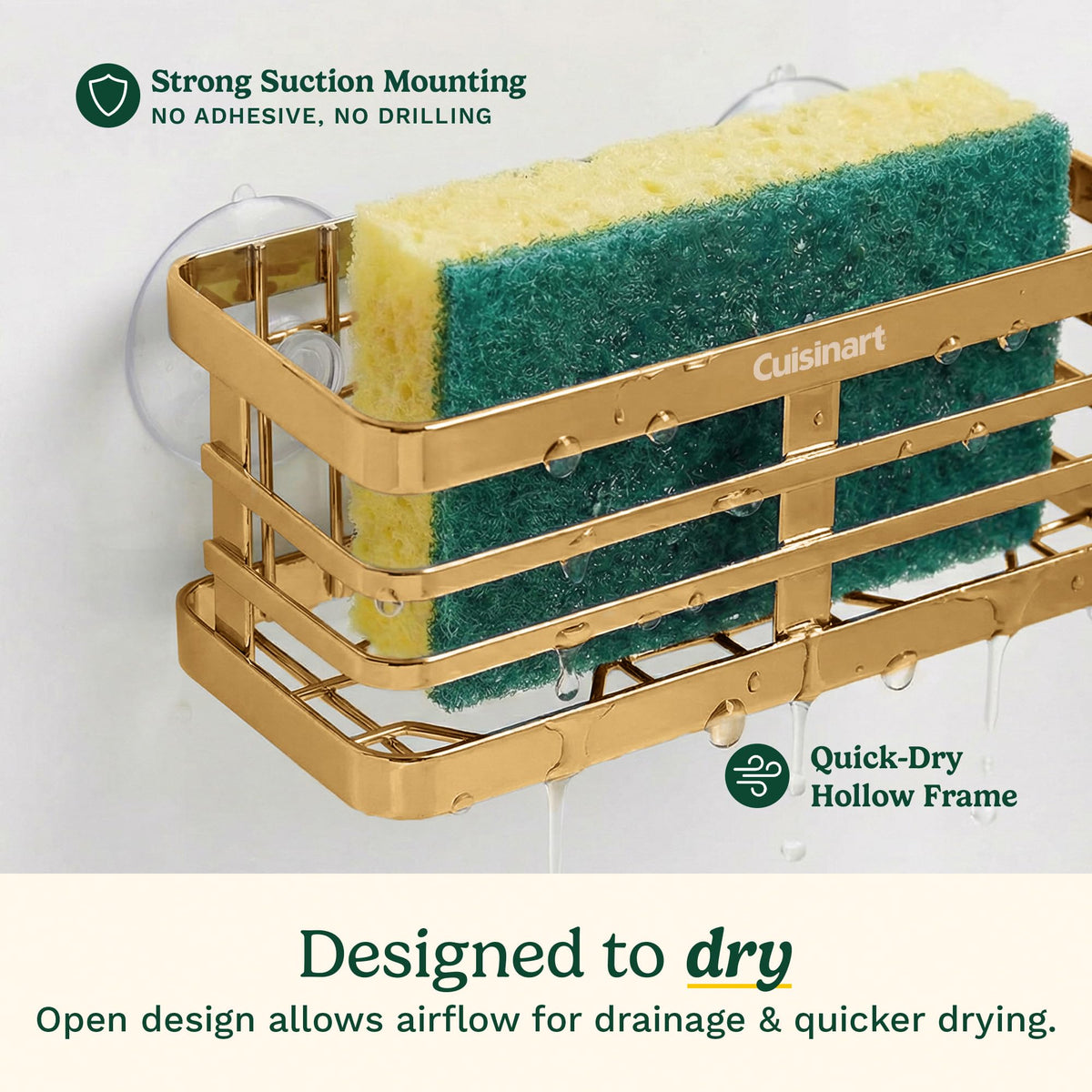 Cuisinart Sink Drain Strainer & Suction Cup Sponge Holder, 2-Piece Set
