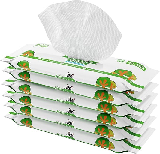 Pogi’s Dog Wipes Travel Packs – Hypoallergenic Pet Wipes for Paws, Body & Butt – Cleaning & Hydrating, Fragrance Free, 120-Count