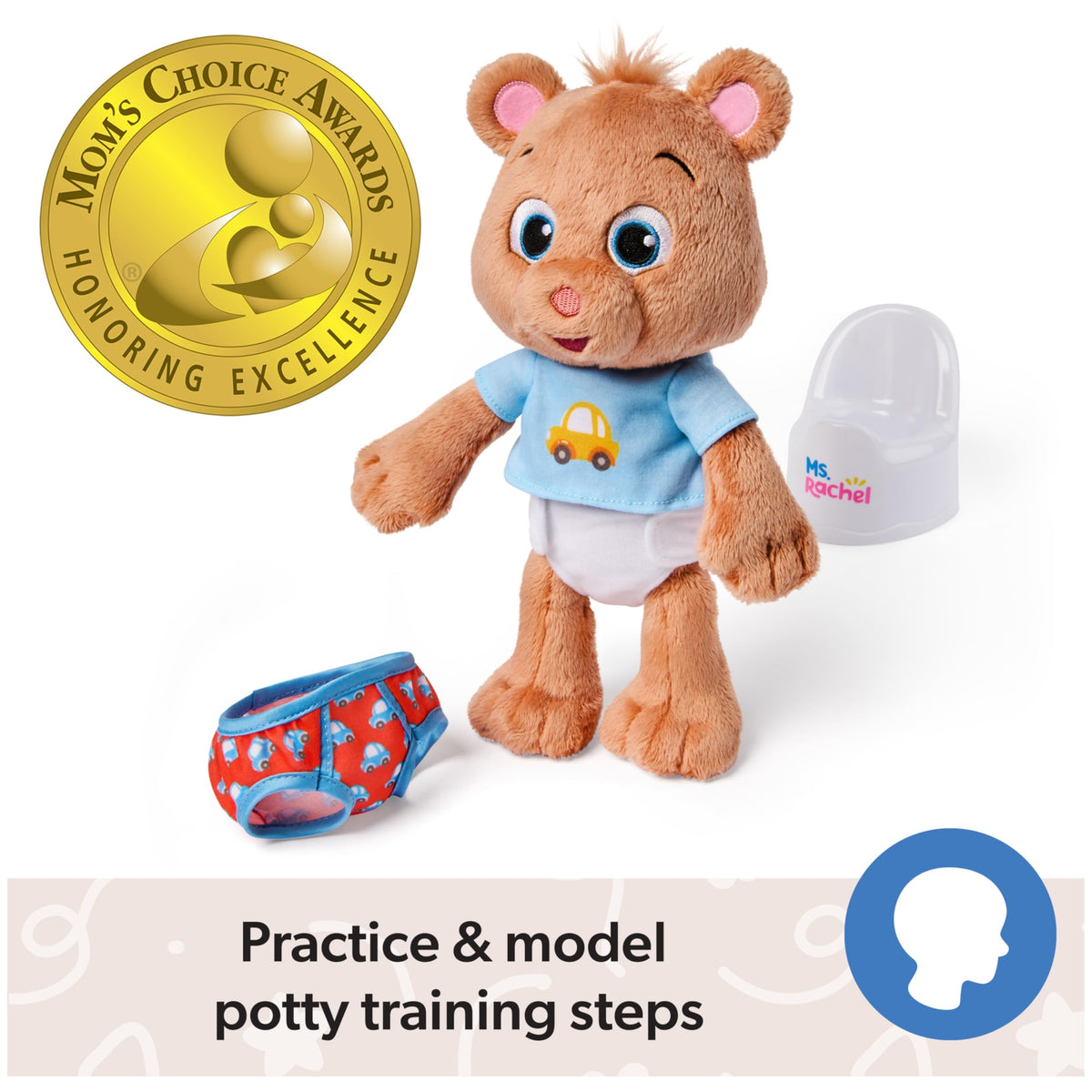 Ms. Rachel Potty Time with Bean, Interactive Plush Animal & Toilet