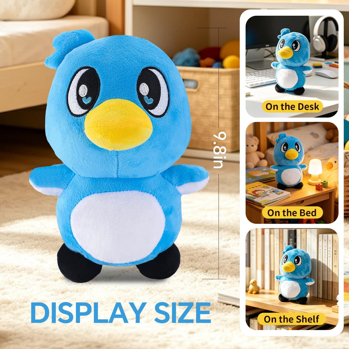 DNFCRT Milo Penguin Plush, 9.8" Cute Penguin Stuffed Animal, Soft Plush Toy