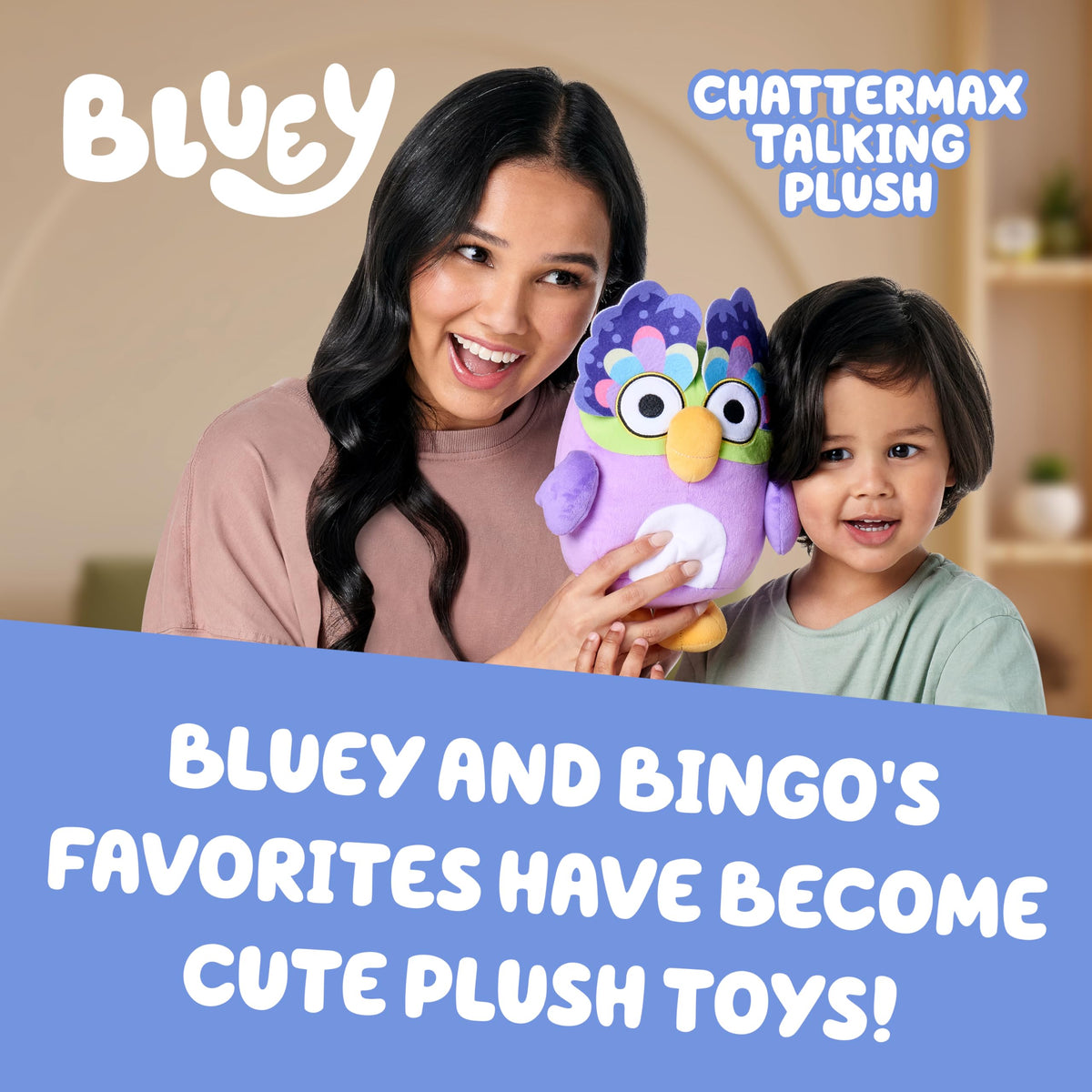 Bluey Chattermax Talking Plush, 10-Inch Toy with 6 Phrases