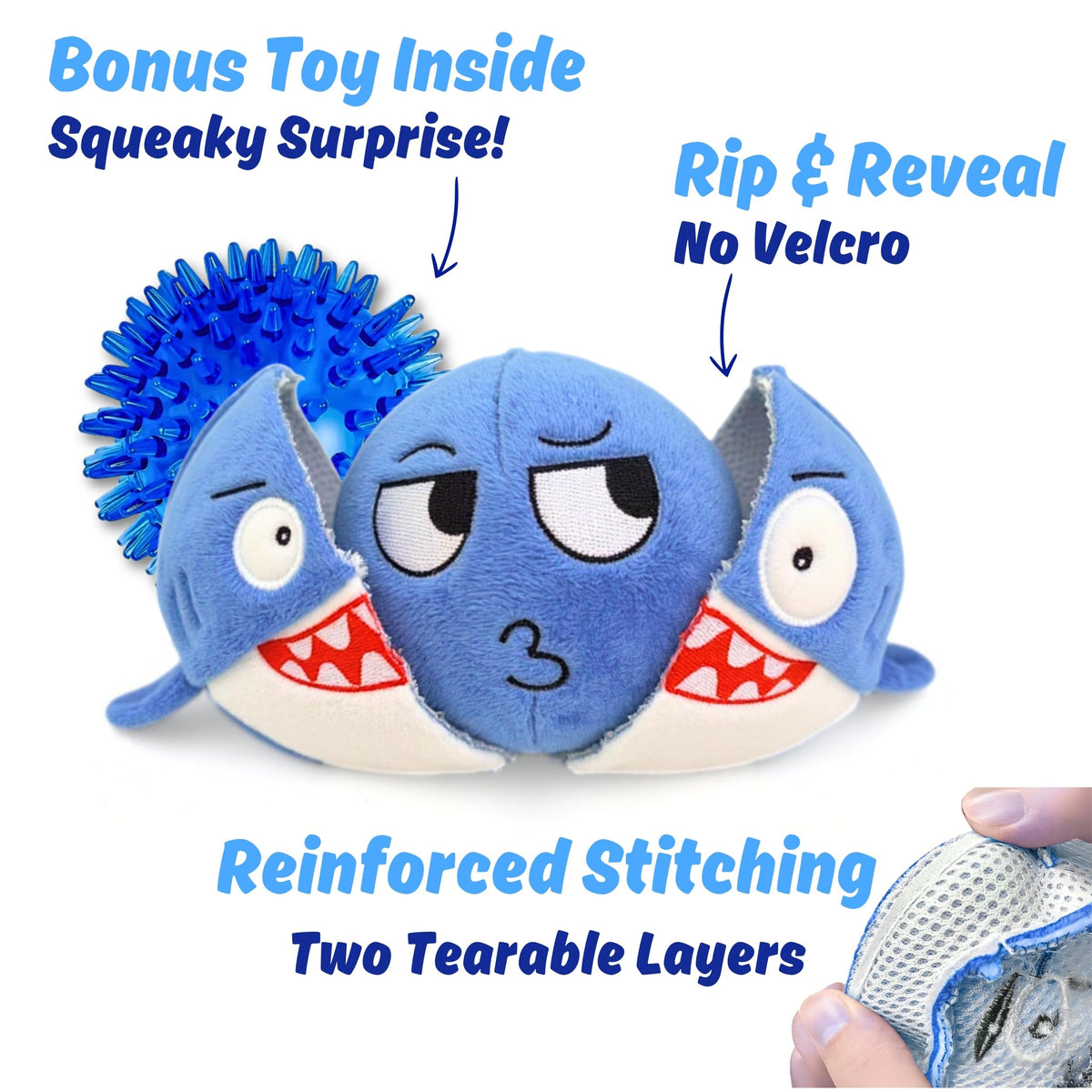 Dog Toy for Aggressive Chewers, Tough Squeaky Chew Ball, Large Breeds Gift