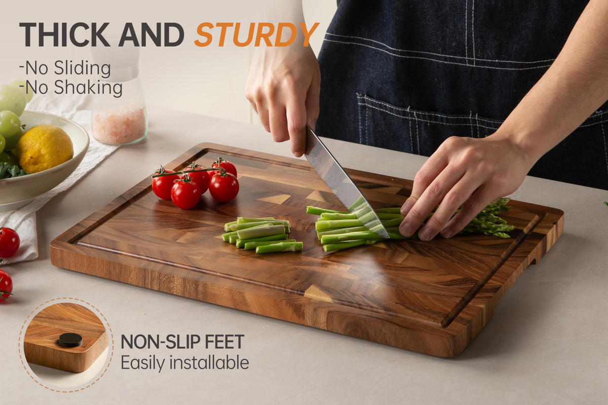 FYCTIO Walnut Cutting Board for Kitchen, Wooden Cutting Boards