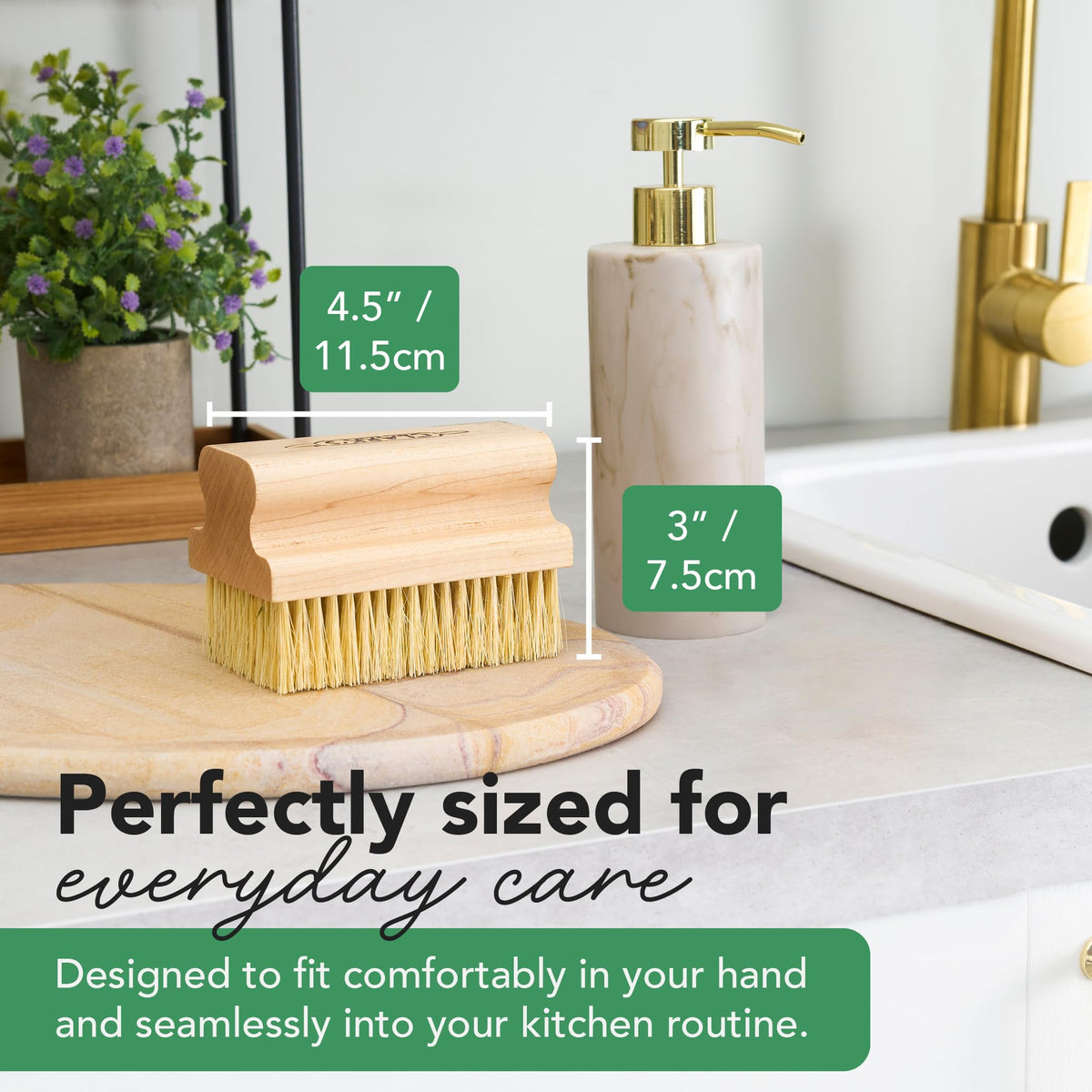 CLARK'S Cutting Board Oil & Wax Brush with Maple Wood Handle - Large