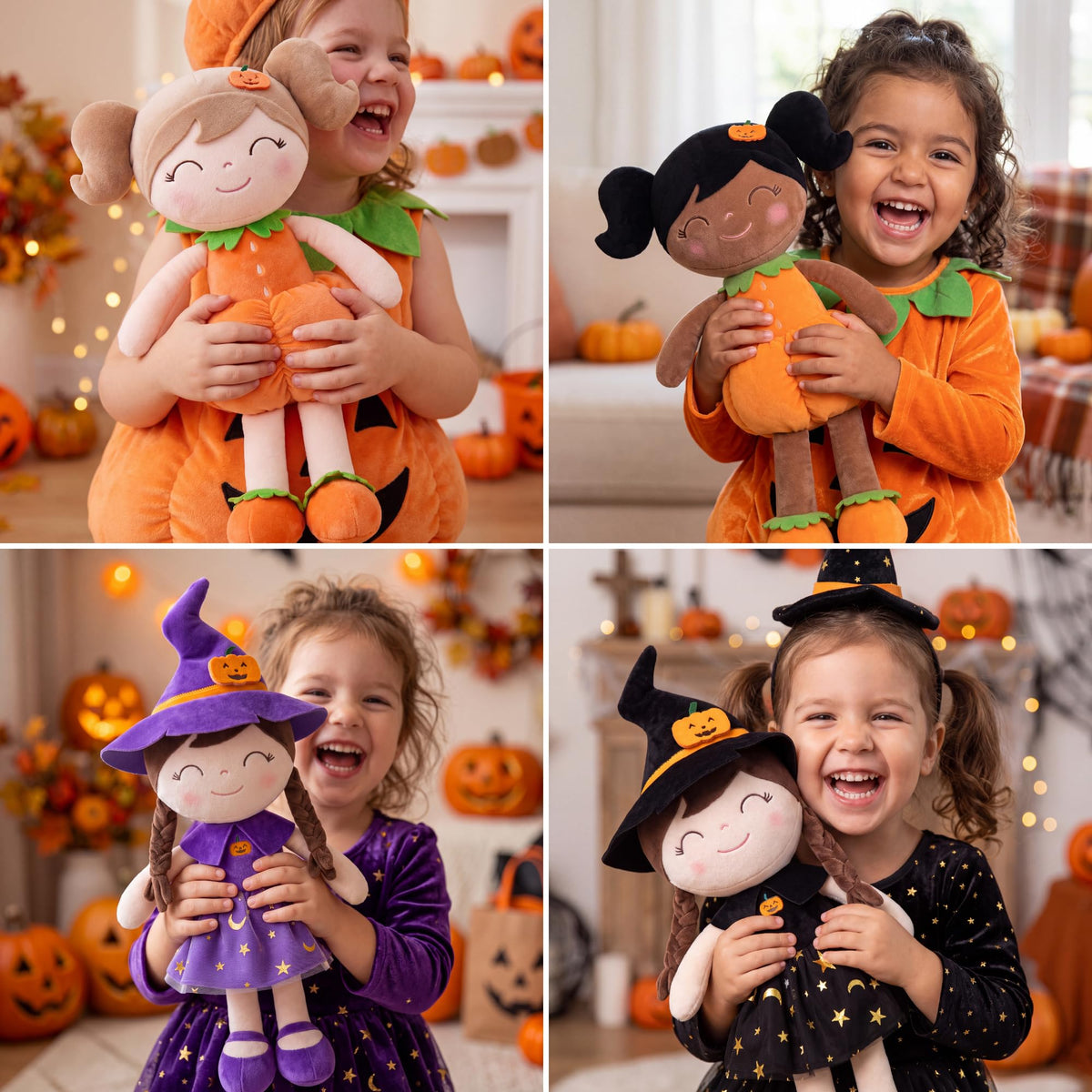 Halloween Plush Toy, Trick-or-Treat Gift, Pumpkin Doll, Keychain, Gift Bag
