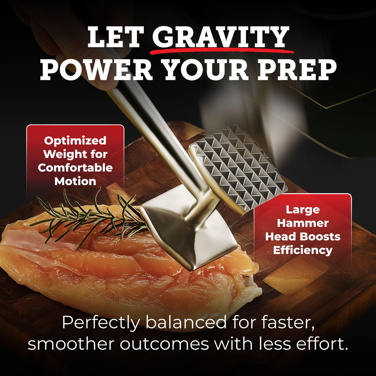 Lightyear Meat Tenderizer – Stainless Steel Meat Mallet