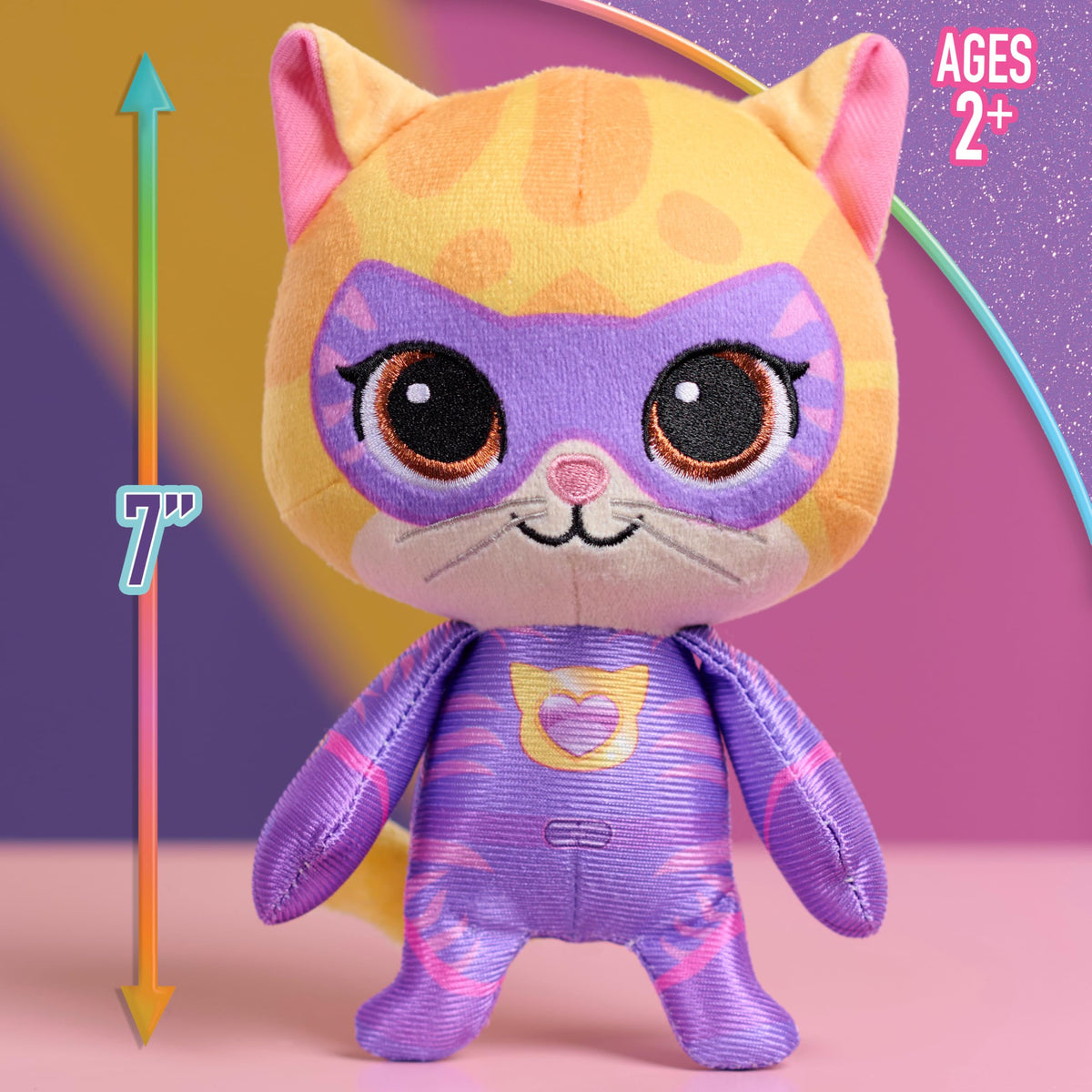 Disney Jr. SuperKitties Small 7-inch Plush Sparks Stuffed Animal