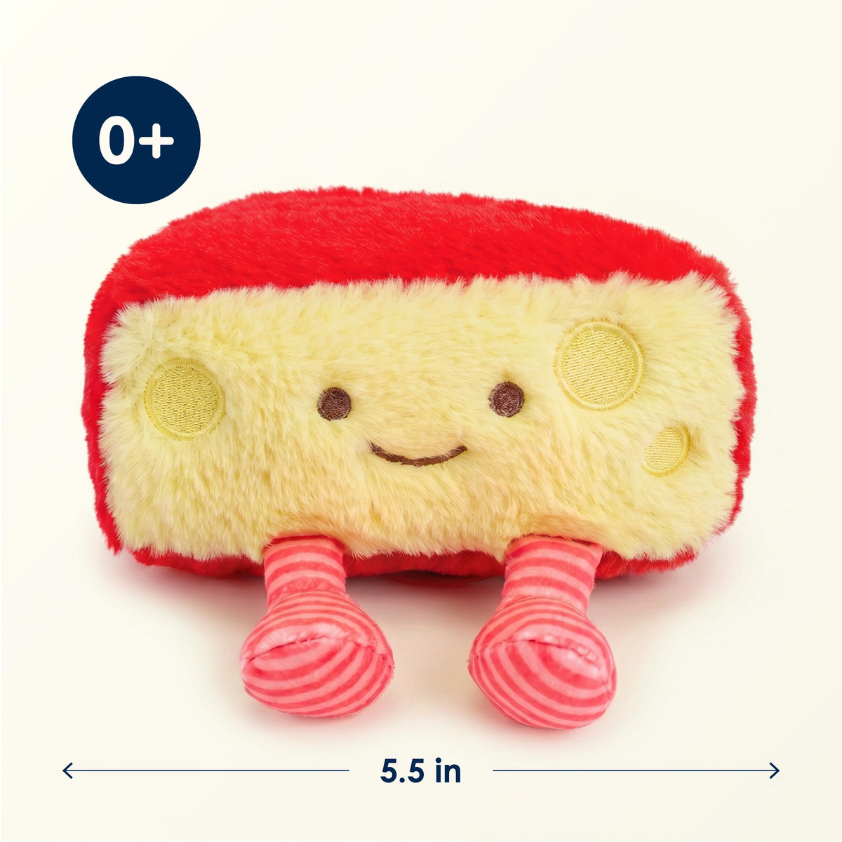 Snuggle Buddies Yummy Buddy Cheese Plush Toy, for Ages 0+