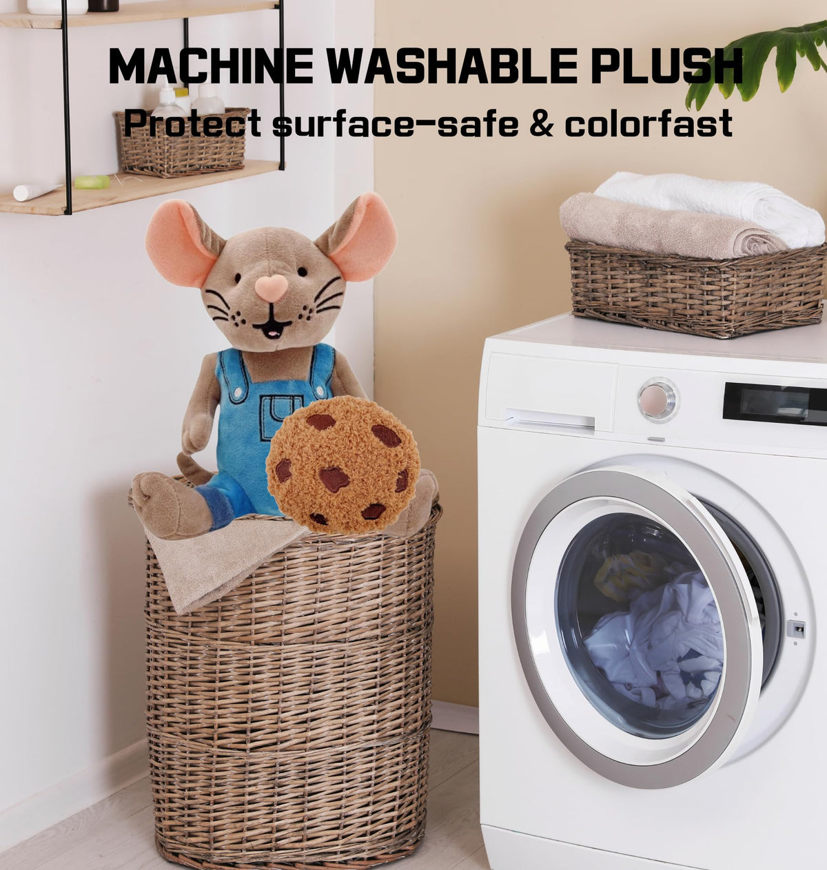 Malvjun If You Give Mouse a Cookie Plush Toy