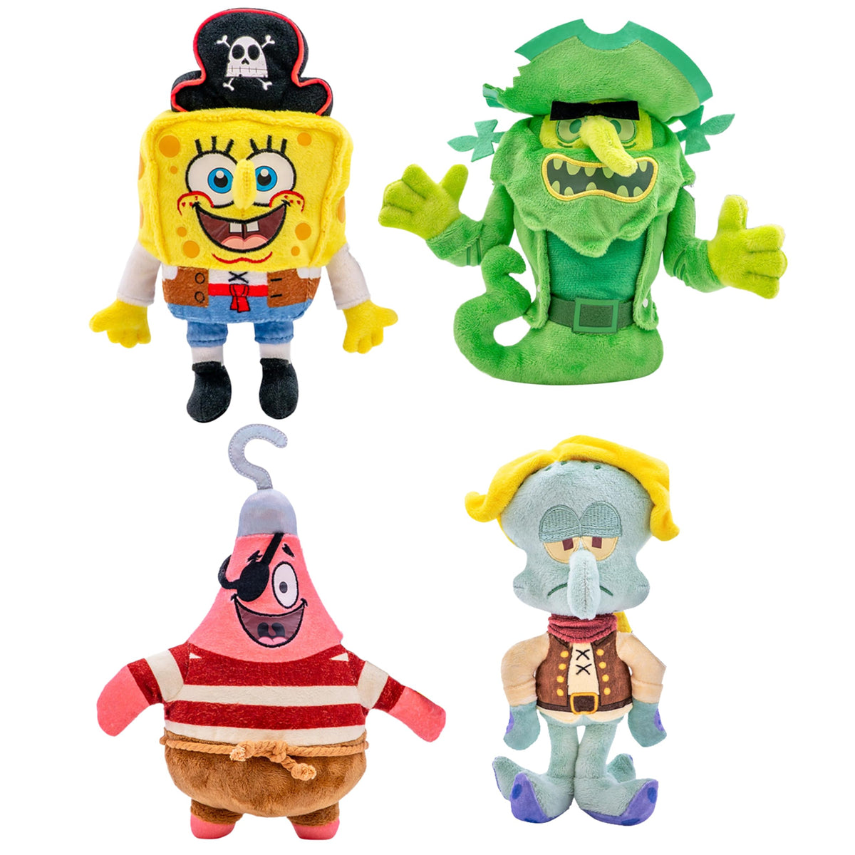 SpongeBob SquarePants Movie: The Search for SquarePants - Bikini Bottom Glow Pals 6" Plush Toy Assortment, Glow-in-the-Dark SpongeBob, Patrick, Squidward, Flying Dutchman Collectibles for Kids Ages 3+