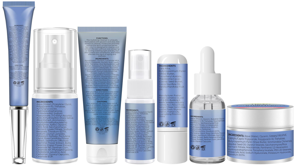 Skin Care for Teens,Gentle Hydrating Skin Care Set Kit with Clean Ingredients,Daily Facial Skincare Set for Teens Kids Women,Skincare Gift Set for Teenage Girls Women Travel Size Toiletries Essentials
